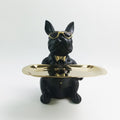 Bulldog zwart met dienblad