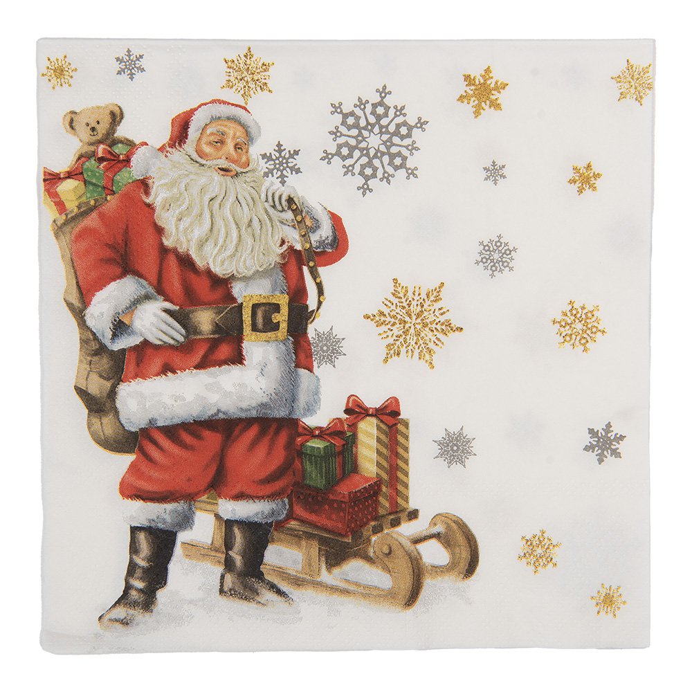 Servetten Papier Set van 20 33x33 cm Wit Papier