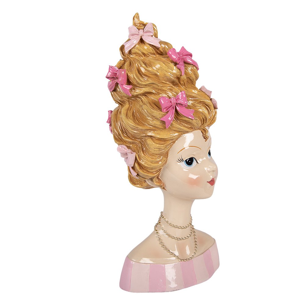 Decoratie Beeld Vrouw 16x14x33 cm Beige Kunststof