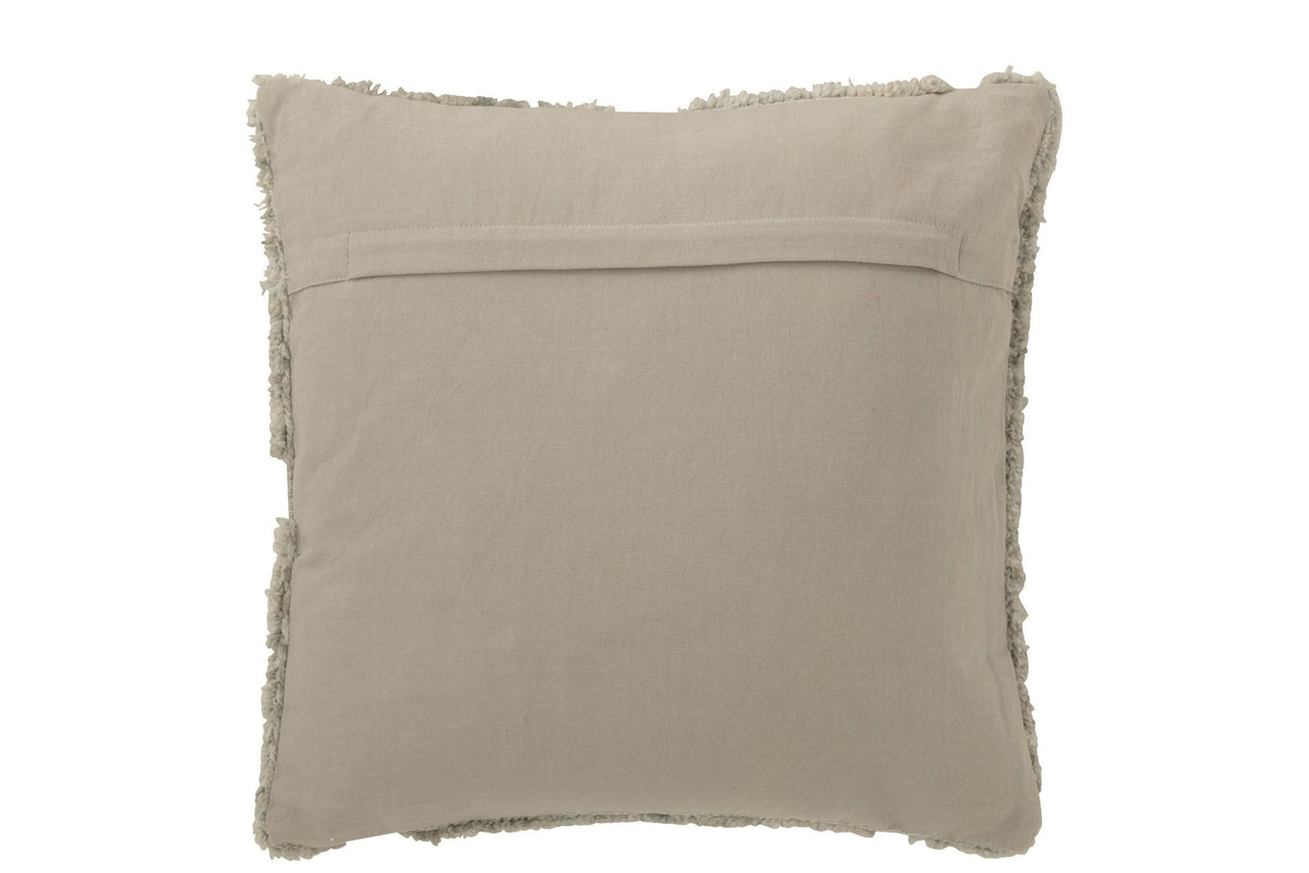 J-Line kussen Steen Motief - polyester - grijsblauw