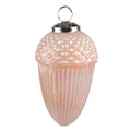 Kerstbal Eikel Ø 7 cm Roze Glas Kerstdecoratie