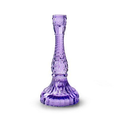 Kandelaar 'sita' paars h22,5 d9,5 cm