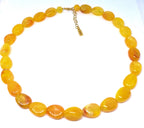 Ovale imitatie edelsteen ketting