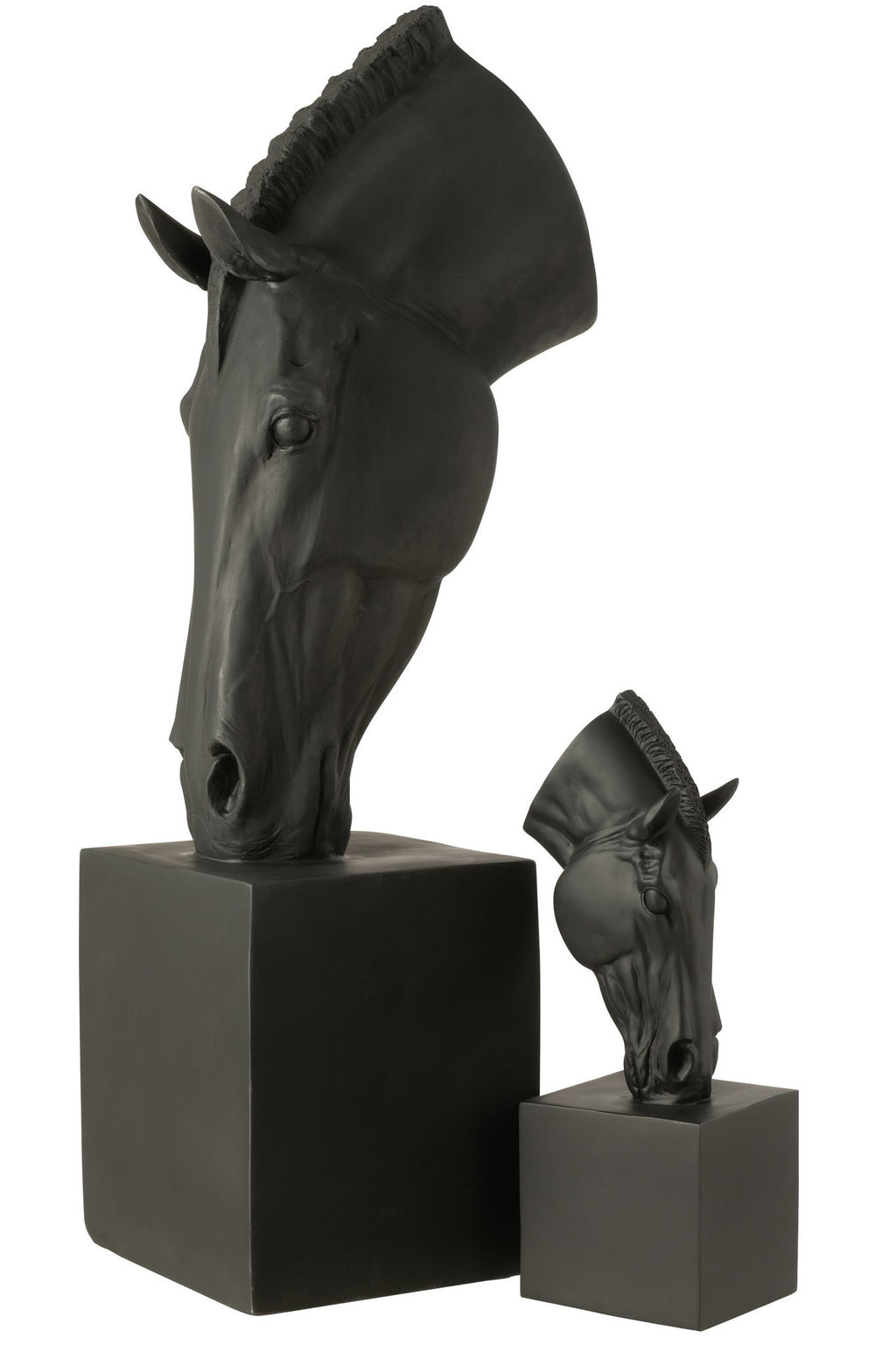 J-Line decoratie Paard Op Voet - polyresin - zwart - L