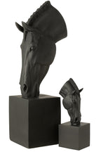 J-Line decoratie Paard Op Voet - polyresin - zwart - L