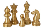 J-Line Schaakstukken - polyresin - goud - set van 5