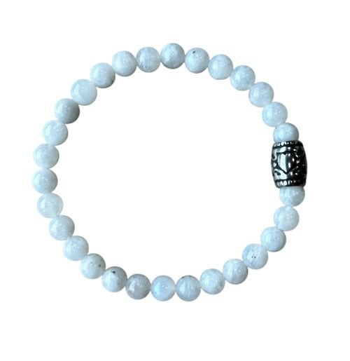 Dames armband Maansteen met basic kraal