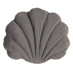 Sierkussen Schelp 38x48 cm Grijs Polyester Kussenhoes met Kussenvulling