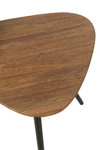 J-Line tafel Driehoek - hout/glas - naturel