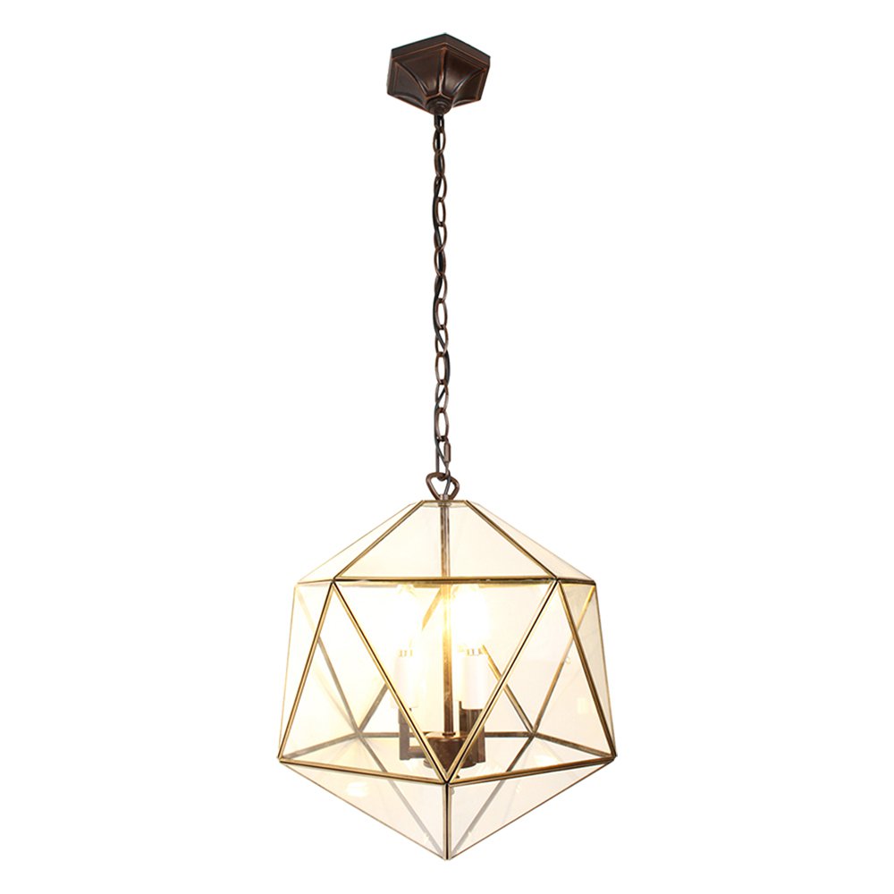 Hanglamp 30x30x160 cm transparant metaal Hanglamp Eettafel