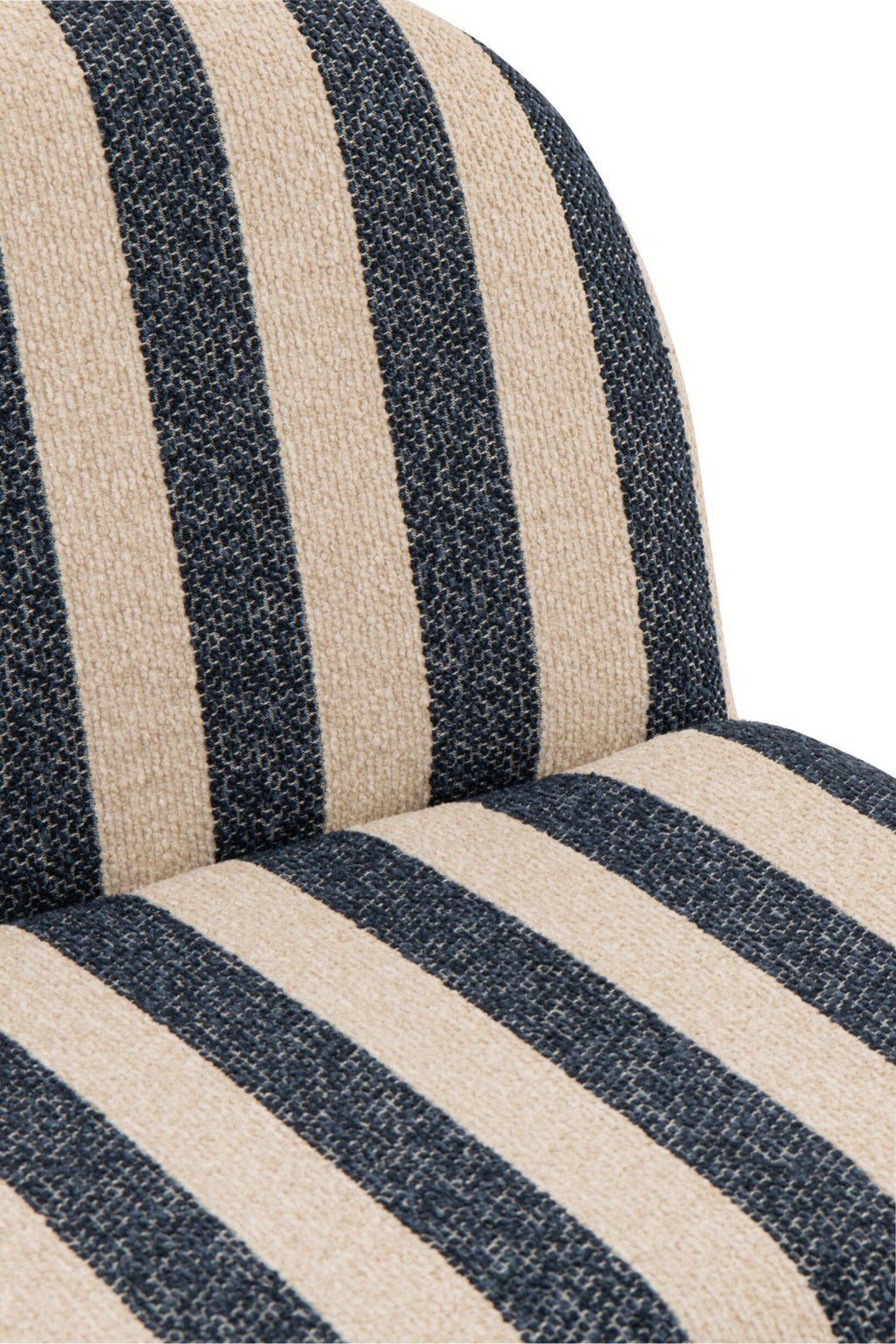 J-Line loungestoel Gestreept - textiel - blauw/gebroken wit