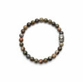 Dames armband Picasso Jaspis bruin 6 mm met basic kraal