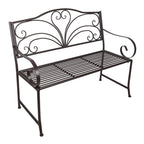 Tuinbank 117x50x98 cm Bruin Metaal Bank Buiten