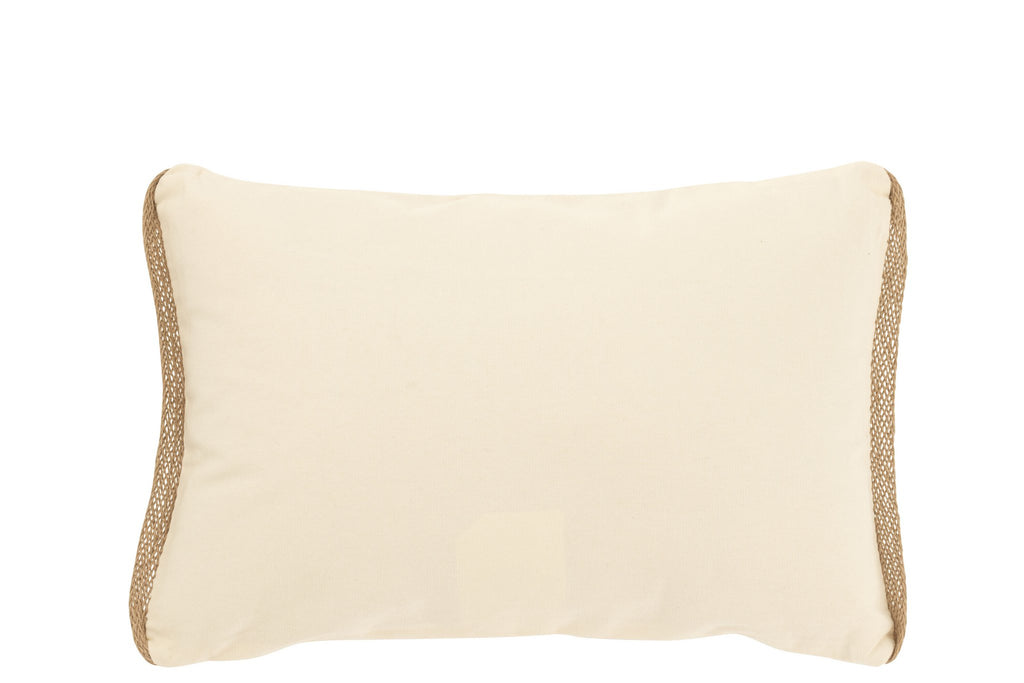 J-Line kussen Rechthoek Palmbomen - katoen - creme/beige
