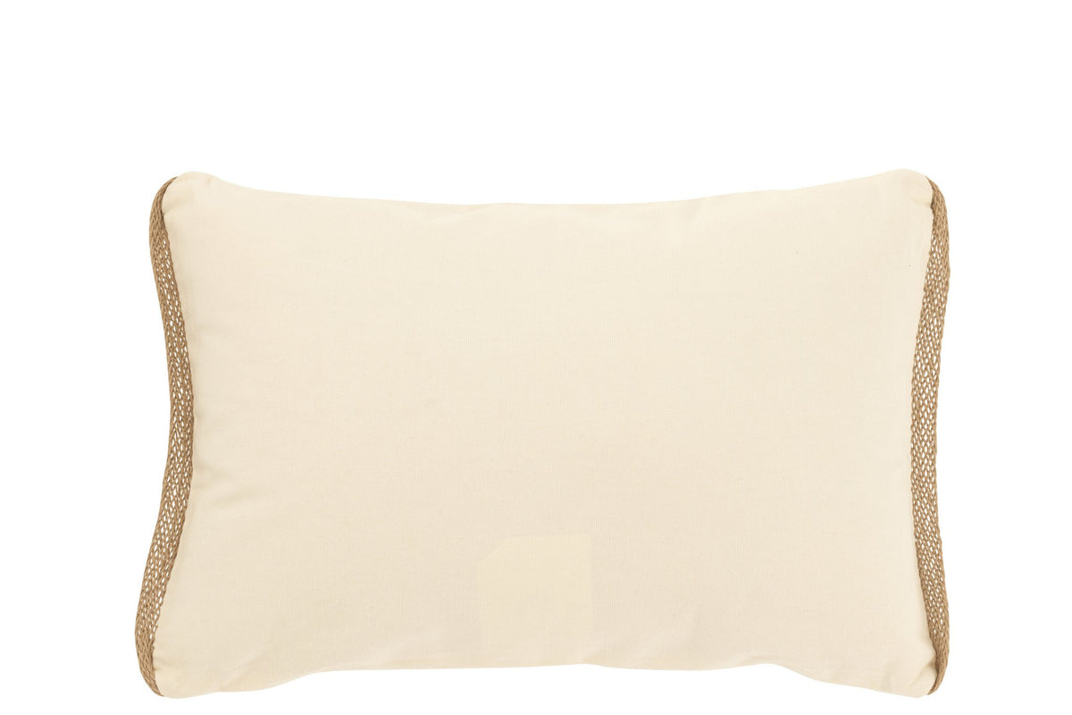 J-Line kussen Rechthoek Palmbomen - katoen - creme/beige