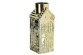 J-Line vaas Huis - glas - goud - large