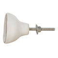 Deurknop 4x3x4 cm Blauw WIT Keramiek Meubelkknop