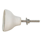 Deurknop 4x3x4 cm Blauw WIT Keramiek Meubelkknop
