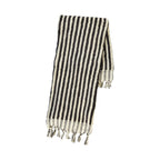 PomPom Handdoek Stripe Black