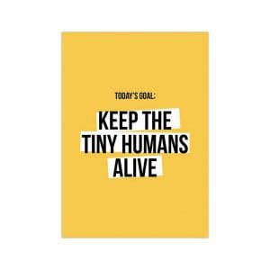 Kaart Tiny Humans, per 5 stuks