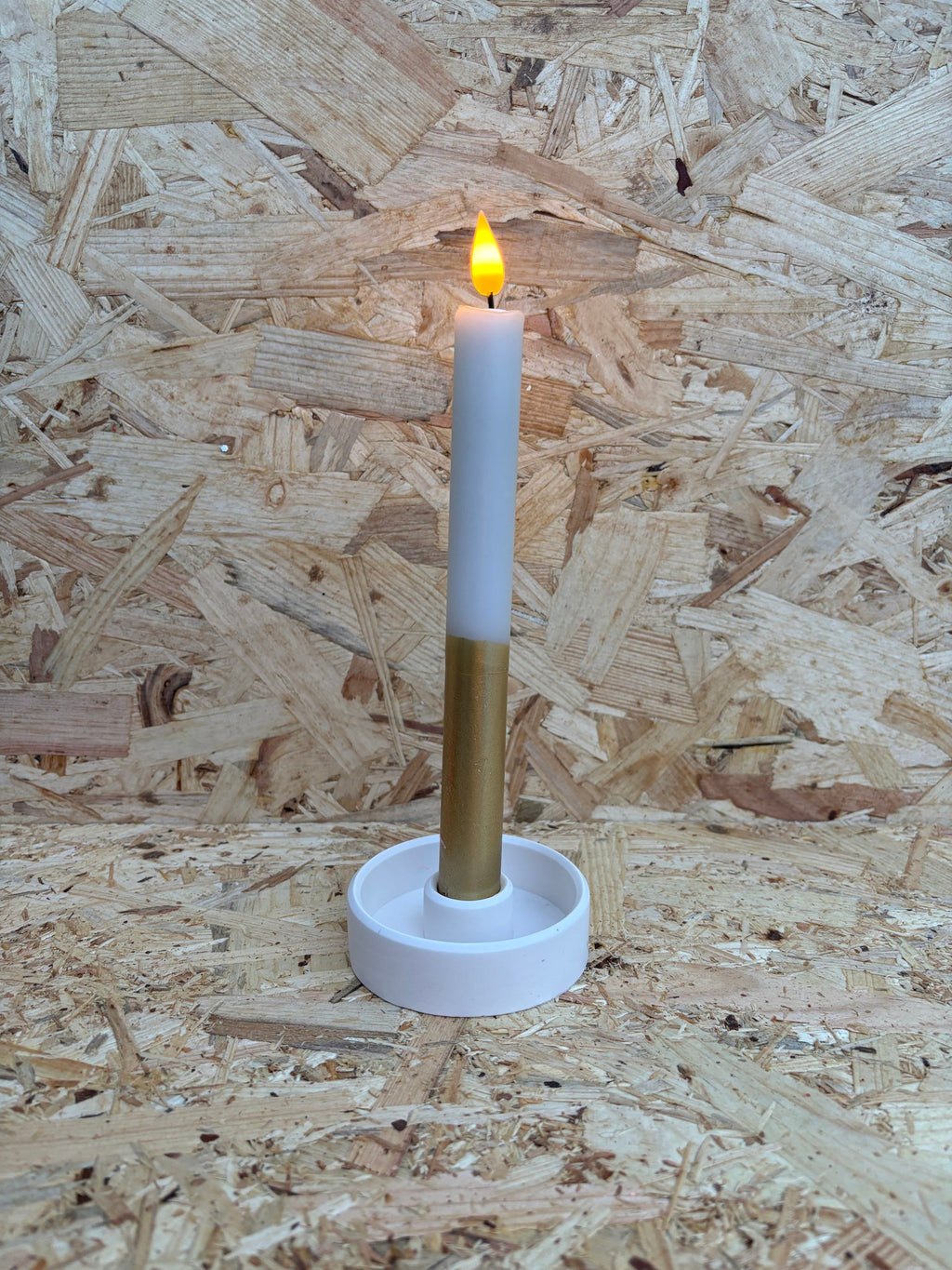LED Dip Dye kaarsen Ecru/Goud, nr. 200 (2stuks)