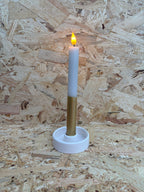 LED Dip Dye kaarsen Ecru/Goud, nr. 200 (2stuks)