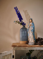 Beeld Maria 15x11x50 cm Grijs Polyresin