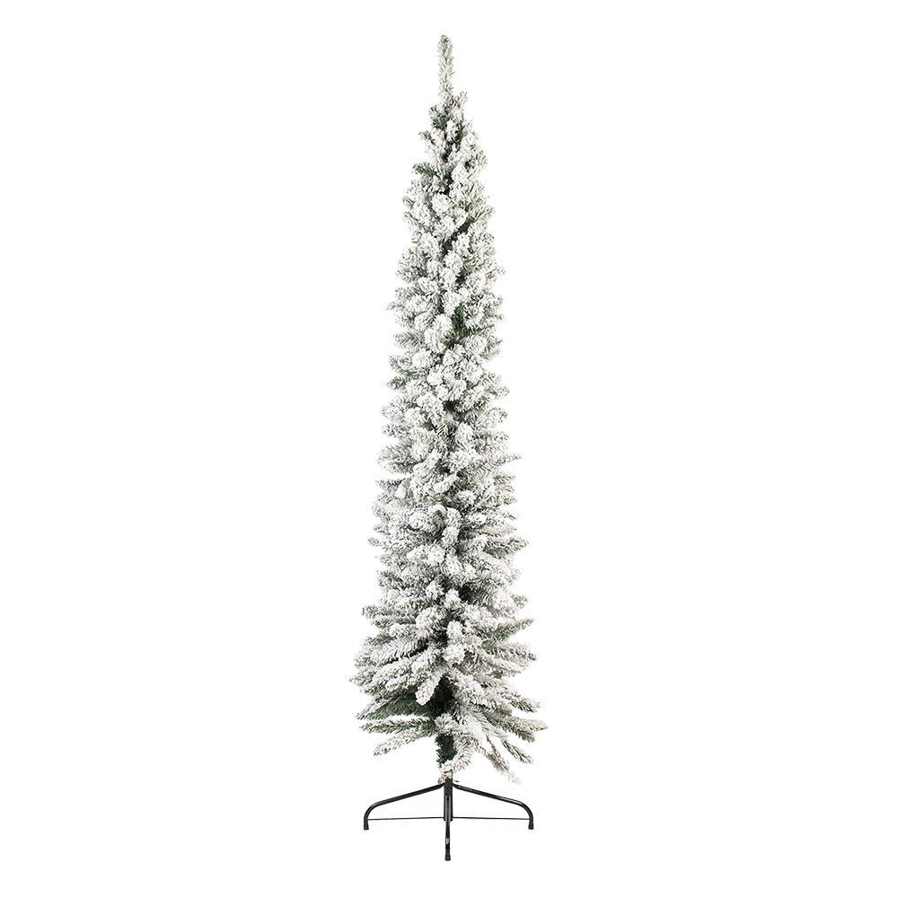 Kerstboom Groen Wit, Kunststof en Metaal 50x50x210 cm