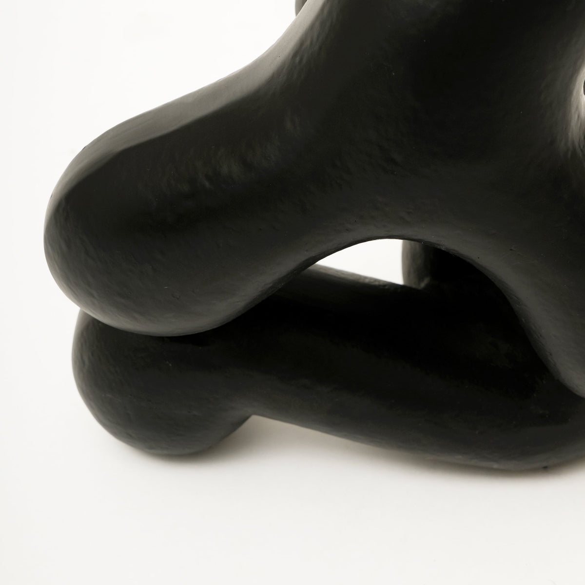 Abstract aluminium tafelbeeld – zwart