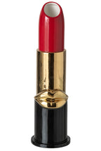 J-Line Vaas met rode lippen - hars - rood