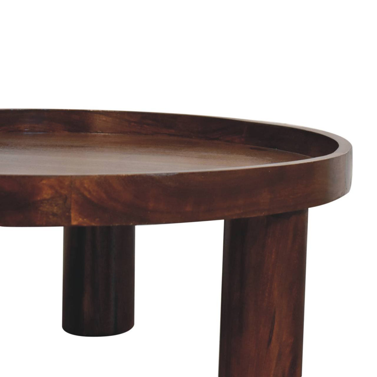 Massief houten Crescent Kastanje salontafel, bruin