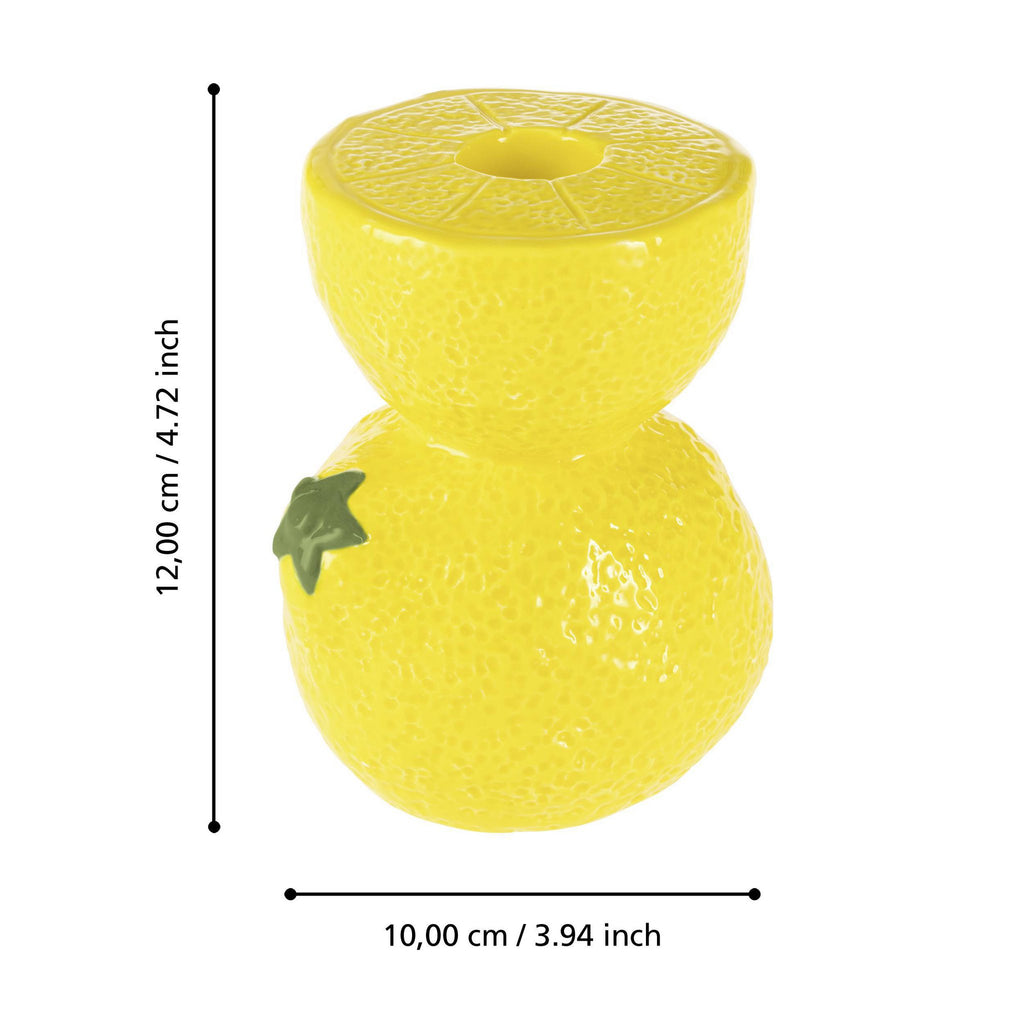 Candlestick Dati Geel 10x9x12cm