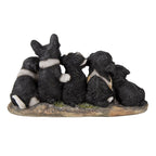 Beeld Hond 33x12x17 cm Zwart Wit Kunststof