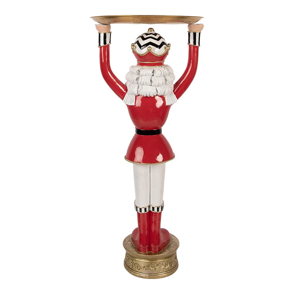 Kerstdecoratie Beeld Notenkraker 30x30x65 cm Rood Kunststof
