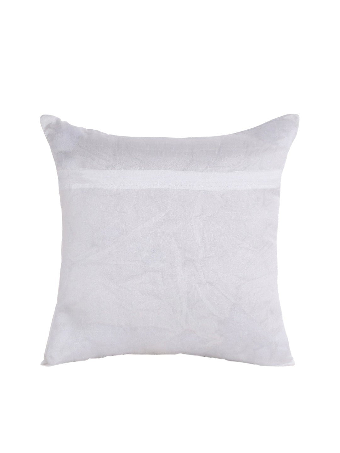 Gebroken wit versierde vierkante kussenhoezen – decoratief accent – ​​40x40 cm – set van 2