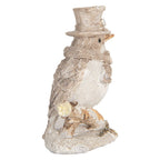 Decoratie Beeld Vogel 5x3x8 cm Beige Kunststof