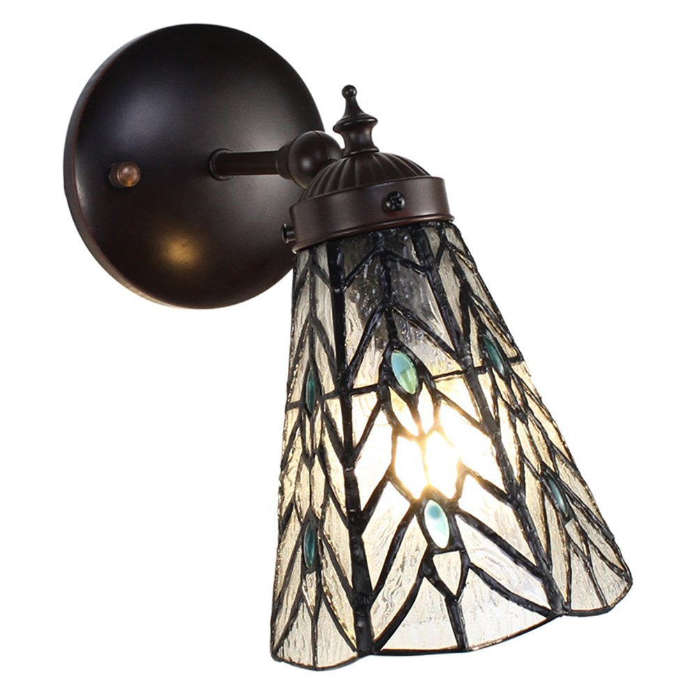 Wandlamp Tiffany 17x12x23 cm transparant Glas Muurlamp