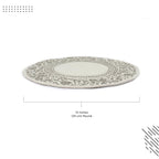 Ronde eetplacemats – geribbeld katoen – diameter 32 cm – set van 4