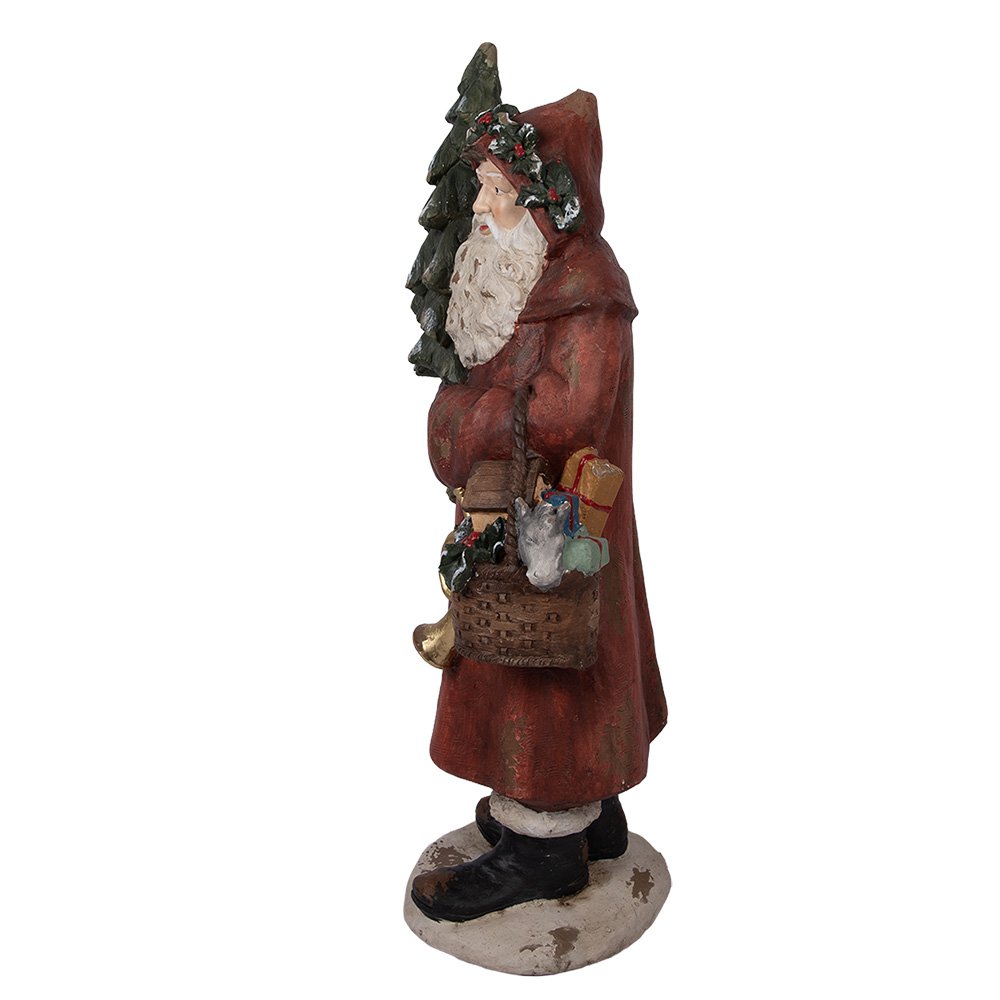 Decoratie Beeld Kerstman 39x30x93 cm Rood Keramisch materiaal