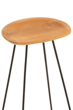 J-Line barstoel - hout/ijzer - naturel