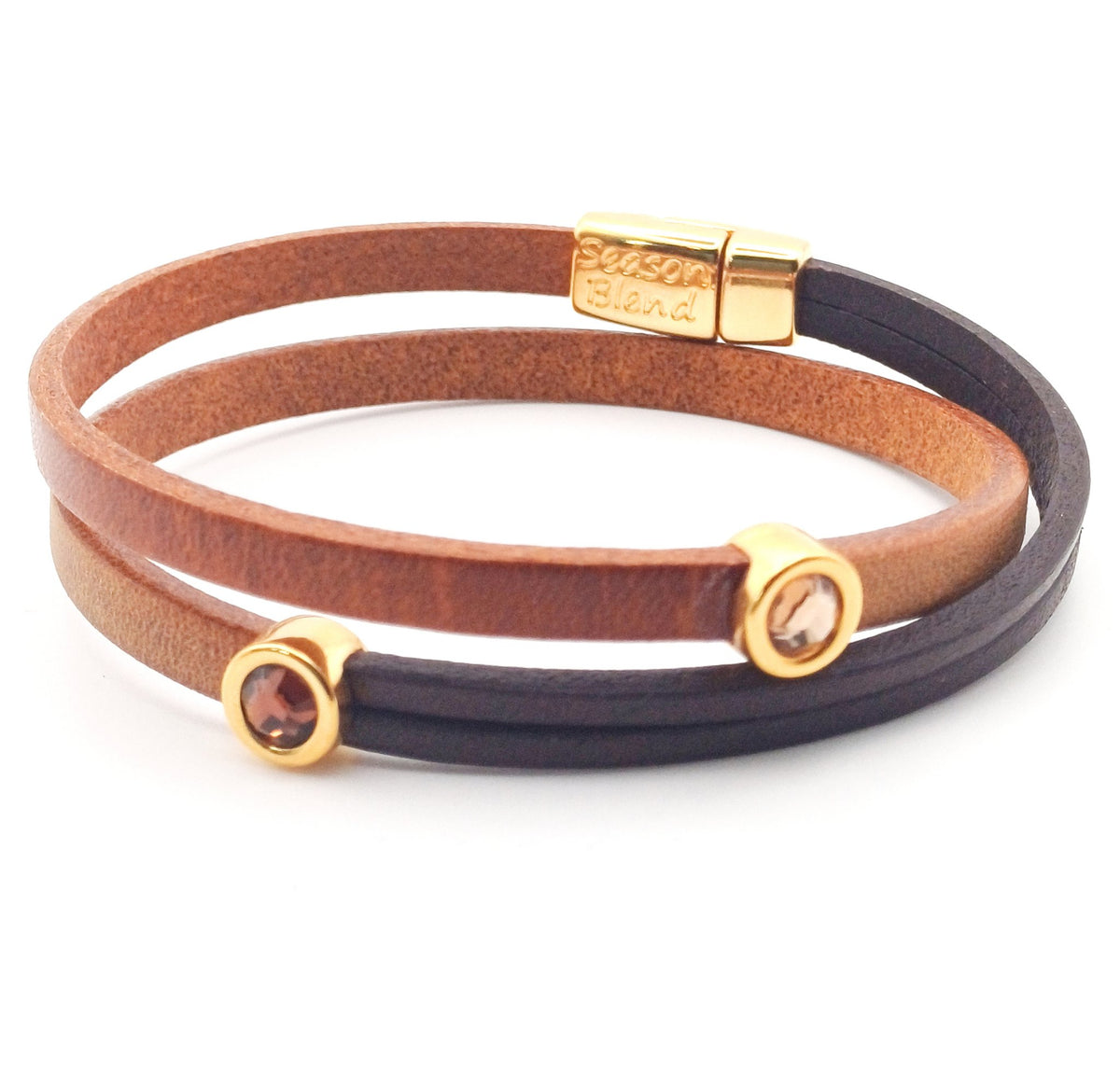 Shorty Trio dubbele leren armband