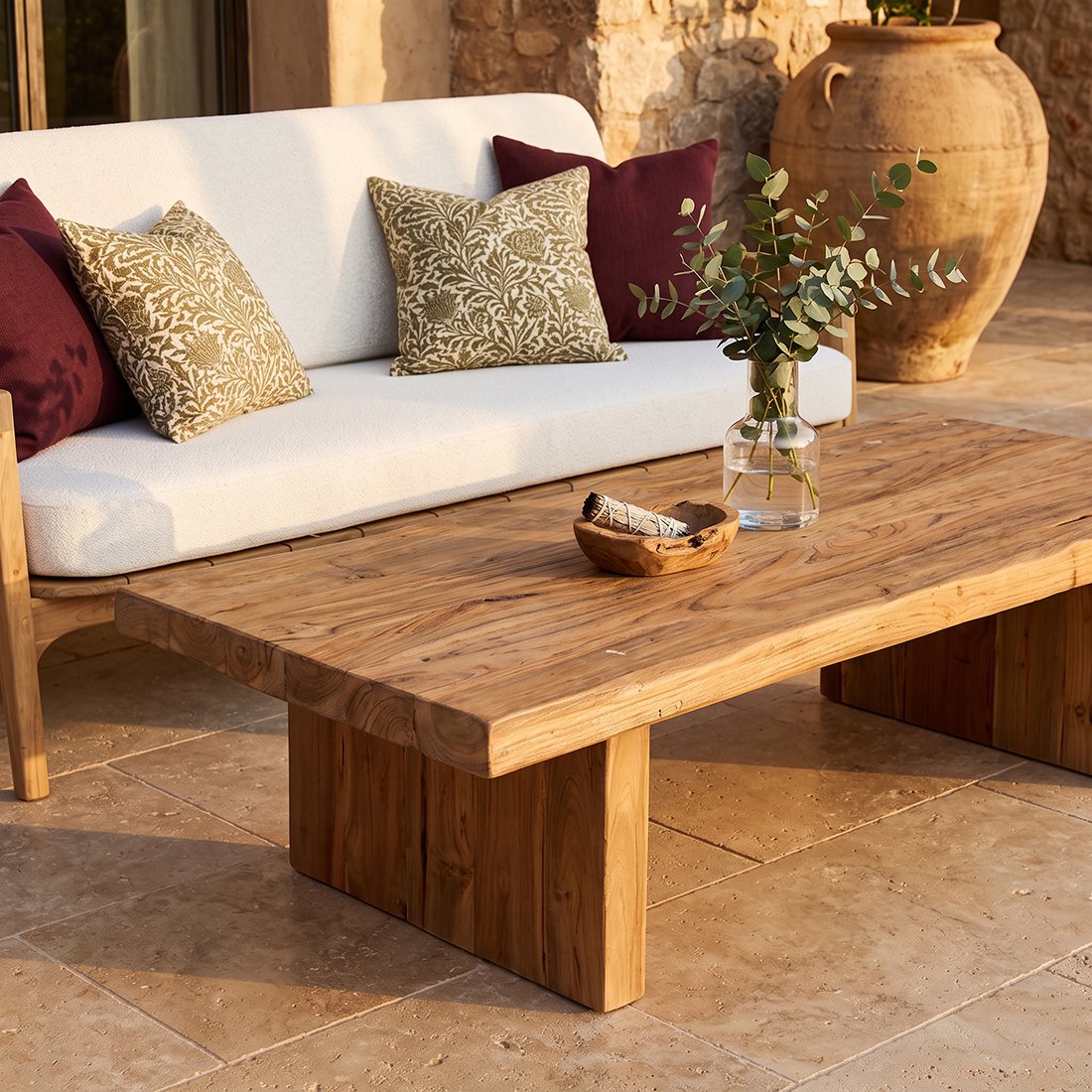 Teakhouten salontafel