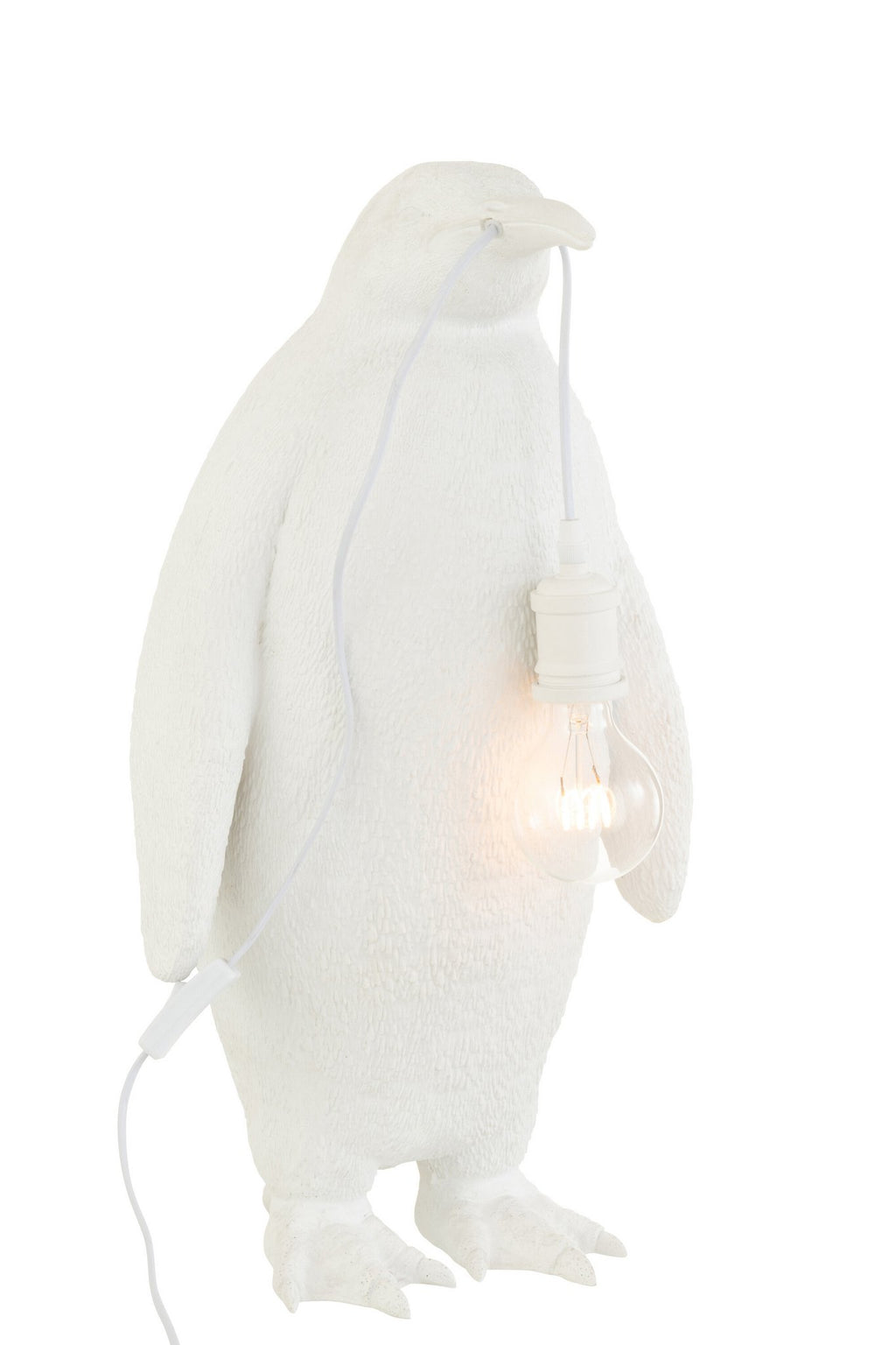 J-Line tafellamp Pinguïn - polyresin - wit - large
