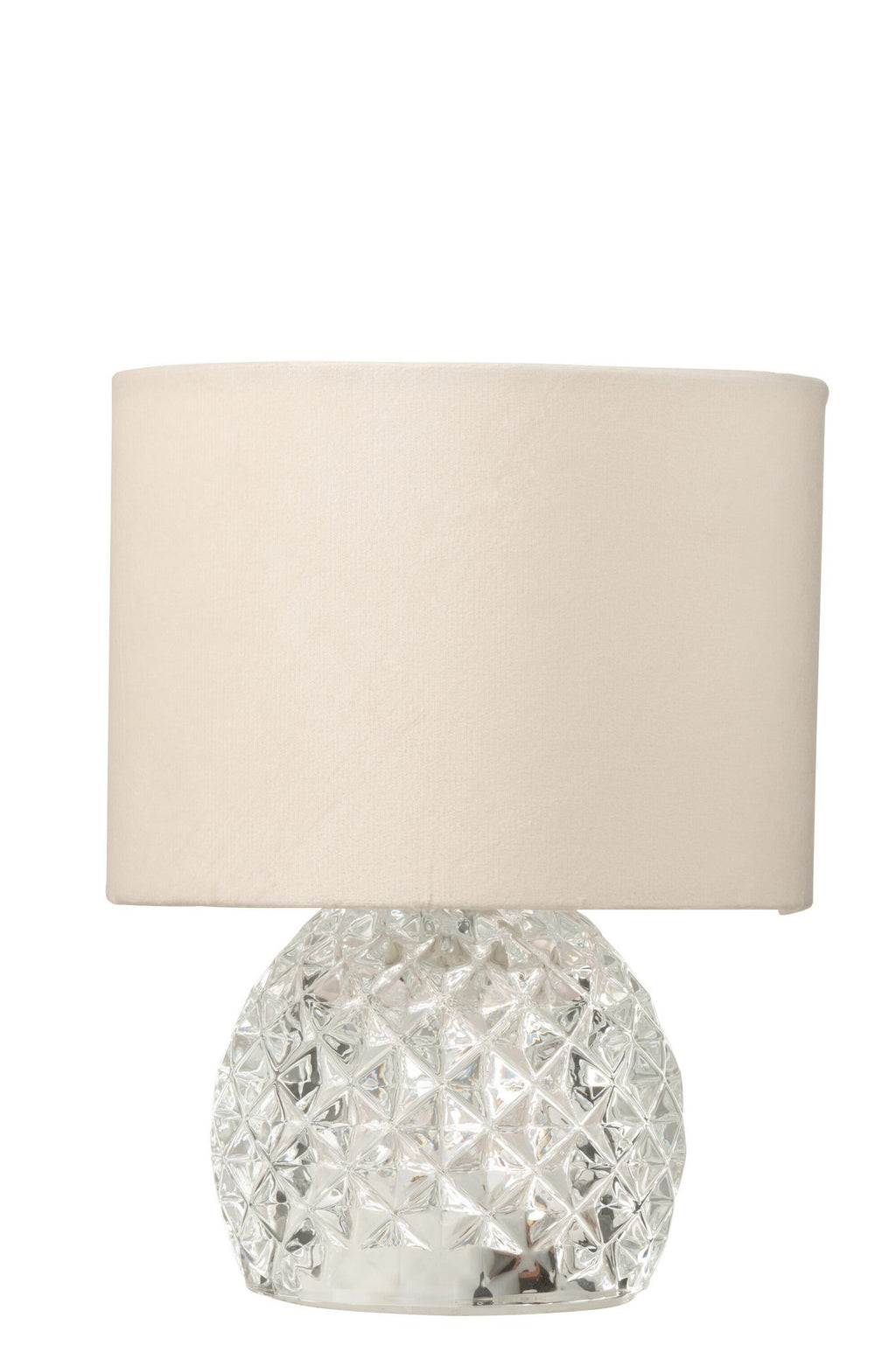 J-Line tafellamp - glas - transparant - LED lichtjes