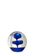 J-Line presse-papier Bel - glas - blauw - small