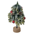Kerstdecoratie Kerstboom 12x12x24 cm Groen Kunststof