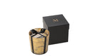 J-Line geurkaars M-Chic - Oud & Amber - glas - goud/zwart - M - 80U