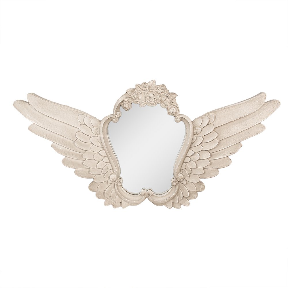 Mirror 70x5x35 cm Beige MDF Vlugels Wall Mirror