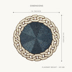 Placemat – geketende glazen kralen, hittebestendig – 30 cm rond