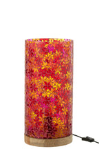 J-Line tafellamp Bloemen Mozaiek - glas - roze - large